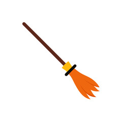 broomstick icon clipart vector on transparent background