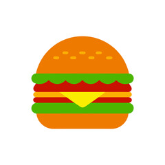burger icon clipart vector on transparent background