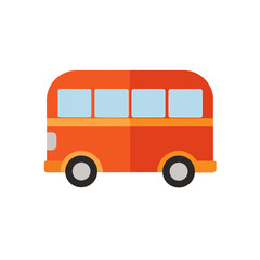 bus icon clipart vector on transparent background