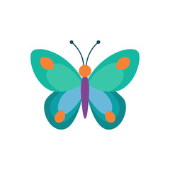 butterfly icon clipart vector on transparent background