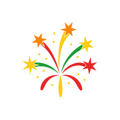 celebration firework icon clipart vector on transparent background
