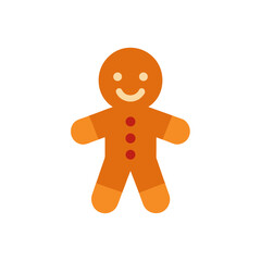 gingerbread man icon clipart vector on transparent background
