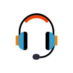 headset icon clipart vector on transparent background