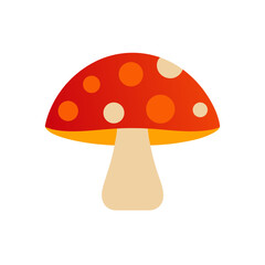 mushroom icon clipart vector on transparent background