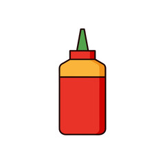 sauce bottle icon clipart vector on transparent background