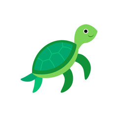 sea turtle icon clipart vector on transparent background