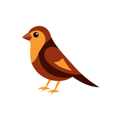 sparrow icon clipart vector on transparent background