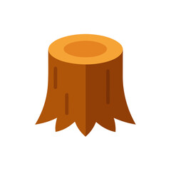 tree stump icon clipart vector on transparent background