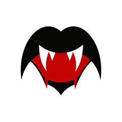 vampire fangs icon clipart vector on transparent background