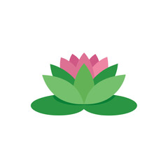 water lily icon clipart vector on transparent background