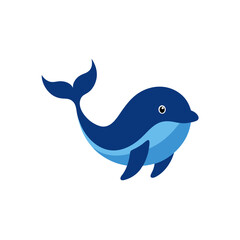 whale icon clipart vector on transparent background