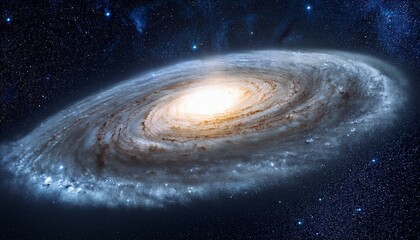 A Huge Elliptical Galaxy With Nebulae And Gas Clouds