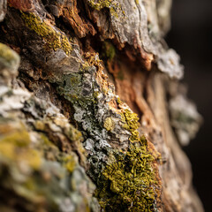 The surface of the bark is thick, on which moss begins to grow