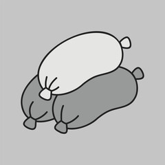 Bratwurst Sausages Minimalistic Flat Icon