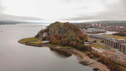 Dumbarton Rock and Castle in Scotland