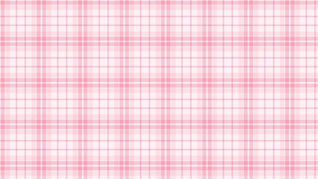 Soft Pink White Plaid Loop - Delicate Gingham Pattern Scrolling Right Seamless