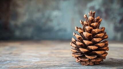 Beautiful brown coniferous pinecone for seasonal christmas decor and festive home decorations