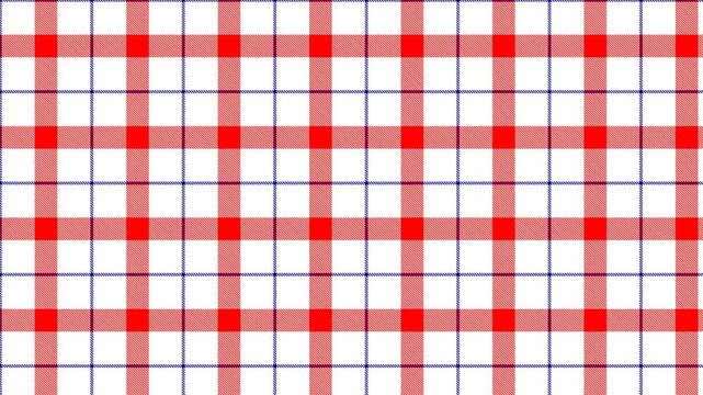 Red White Navy Plaid Loop - Patriotic Windowpane Pattern Scrolling Right Seamless