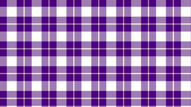 Purple White Buffalo Check Loop - Bold Windowpane Pattern Scrolling Right Seamless