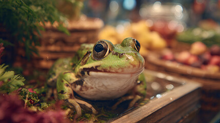 Tiny Frog on the Ground – Macro Perspective