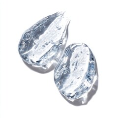 Two strokes of crystal clear cosmetic gel  " ai generator "