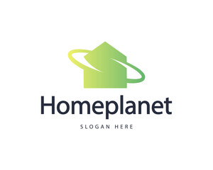 Abstract spin construction building house geometric colorful gradient logo design template. Minimalistic flat real estate property  sign symbol mark logotype