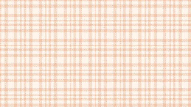 Peach White Buffalo Check Loop - Soft Gingham Pattern Scrolling Right Seamless