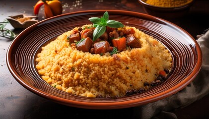 Moroccan Couscous In A Traditional Recipe Generative Art