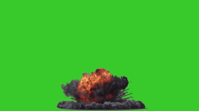 Fighter jet bombing green screen