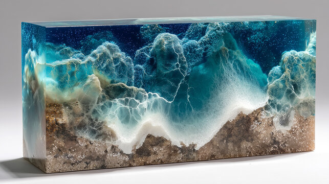 epoxy resin sea shore surface