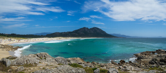 Ancoradoiro beach turquoise waters, Galicia