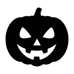 vector illustration of a jack-o'-lantern silhouette