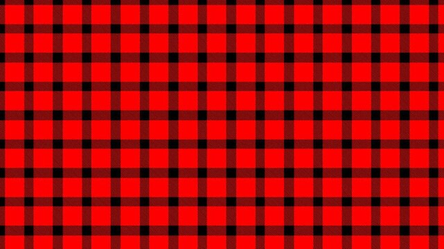 Red Black Buffalo Check Loop - Classic Lumberjack Plaid Pattern Scrolling Right