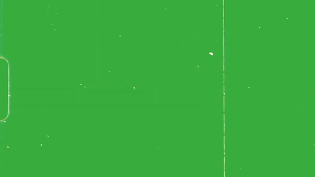 Retro film grain overlay with authentic texture on green screen for vintage effect and nostalgic video projects or dynamic presentations