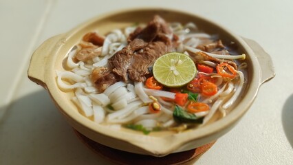 Beef and vegetable noodle