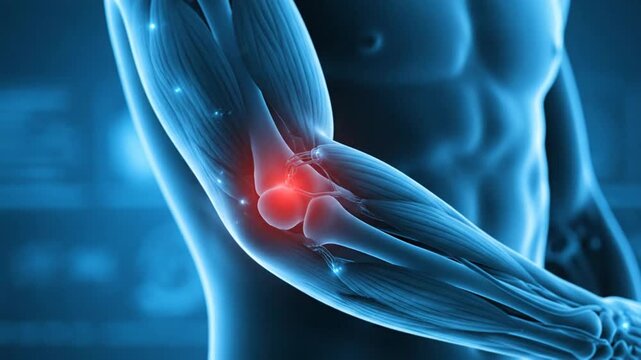 Elbow Pain Anatomy: 3D Animation of Joint Inflammation and Muscle Structure