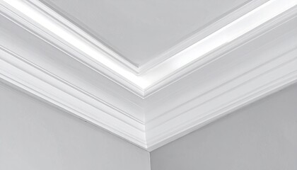 White Crown Molding Corner Detail in Elegant Interior