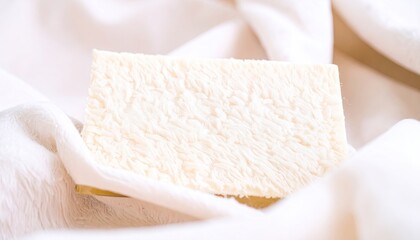 Soft Ivory Plush Fabric Panel Texture