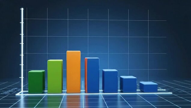 Financial Analysis: A dynamic graph displaying economic trends and performance metrics, highlighting key data points with vibrant color and a modern aesthetic.
