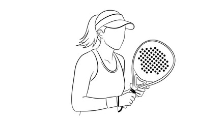 Energetic player poised for a dynamic game, showcasing dedication and readiness in the fast-paced world of racket sports and athletic challenge