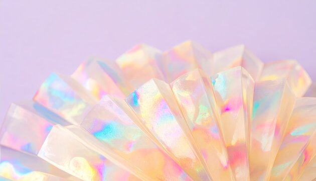 Pastel Iridescent Jelly Sheet Folded, Glossy Specular Texture - Powered by Adobe