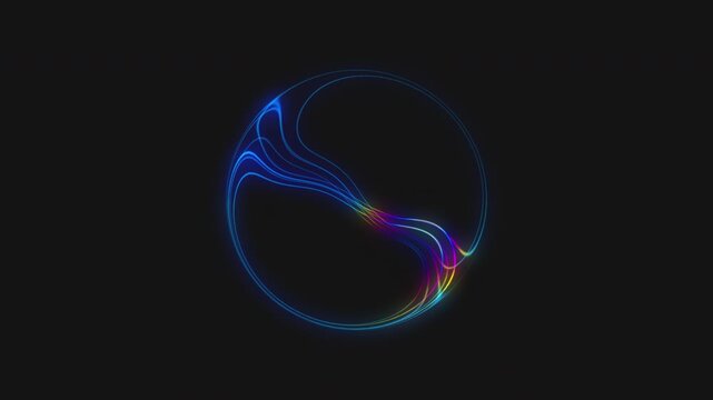 Glowing AI Energy Orb, Abstract Futuristic AI Assistant, AI Companion and AI Agent, Agentic AI Technology Backdrop or Background, with Prismatic Colors, Loading Screen High Tech, Bright Vibrant Orb.