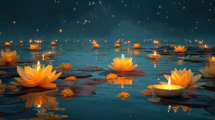 The Serenity of Chiang Mai Lantern Festival at Dusk