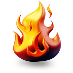 High-quality 3D fire flame icons. Ideal for concept art, branding, energy visuals, and digital heat effects. Transparent isolated background.