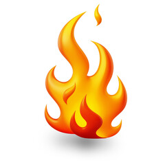 High-quality 3D fire flame icons. Ideal for concept art, branding, energy visuals, and digital heat effects. Transparent isolated background.