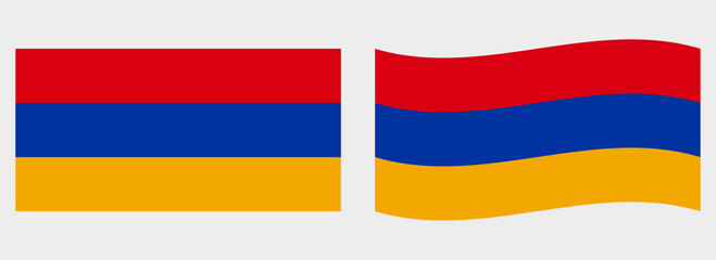 Armenia flag wave and flat vector Illustration
Vector flag