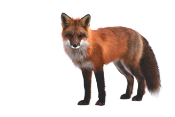 Wild red fox isolated 