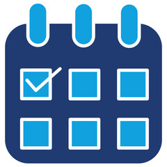 Schedule Flat Blue Icon