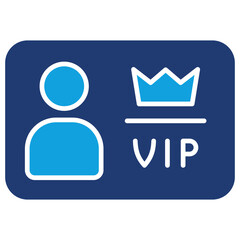 Card Vip Flat Blue Icon