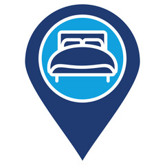 Location Flat Blue Icon